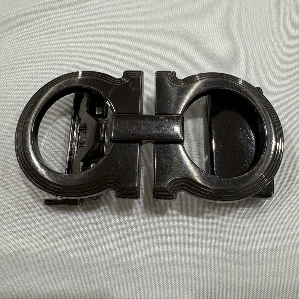 Men's Black Interlocking Buckle Belt Accessory Designer Style